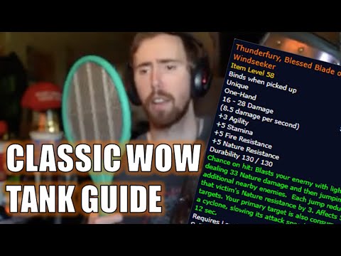 Asmongold SHOWS Warrior TANK Guide in Classic WoW | How To Use Thunderfury's Procs
