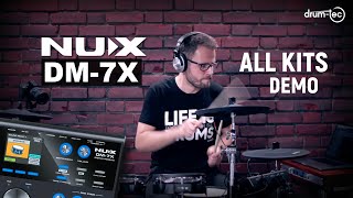 Video thumbnail for NUX DM-7X electronic drums sound module playing all kits demo by drumtecTV