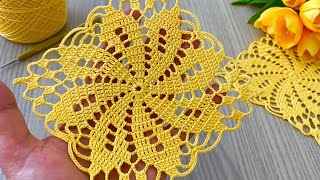 💛Extraordinary Crochet Square Motif💛 How to Make a Unique Pattern for Runners and Blouses