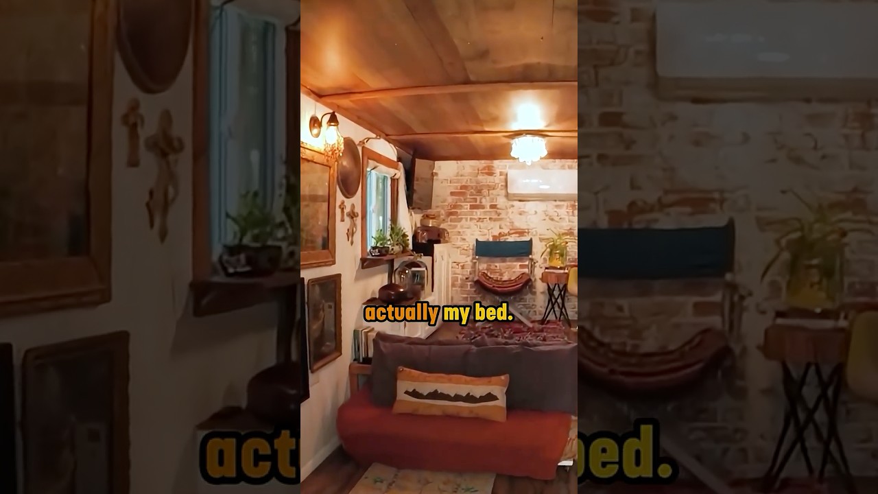 Video thumbnail for Genuis Space Saving Bed Design 🤯 #shorts