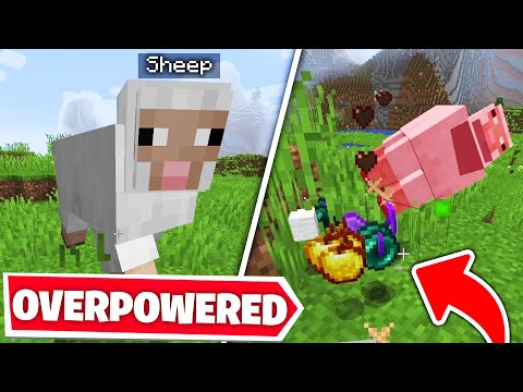 Minecraft, But MOBS DROP OVERPOWERED LOOT...