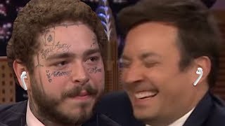 Post Malone Listens To Jimmy Fallon's TERRIBLE New Song