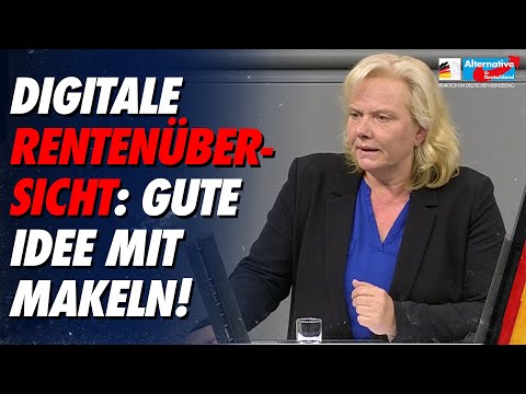 Digitale Rentenübersicht: Gute Idee mit Makeln! - Ulrike Schielke-Ziesing - AfD-Fraktion