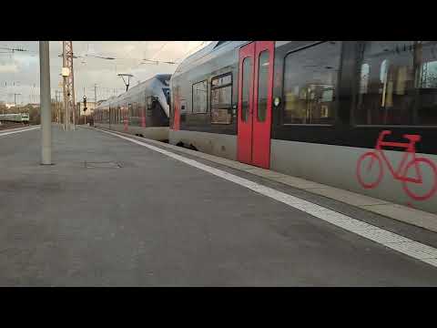 Abellio 3-fach Traktion auf der Linie RE16 in Richtung Letmathe. Ausfahrt im Essener Hbf.