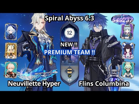 NEW !! C0 Neuvillette Hypercarry & C0 Flins Columbina - Spiral Abyss Floor 12 Genshin Impact 6.3