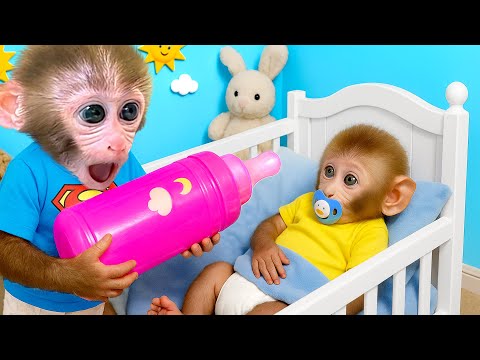 Affe Bonbon wird ein toller Bruder, pflegt das Baby und rettet die Katzenfreundin - HT Tierwelt