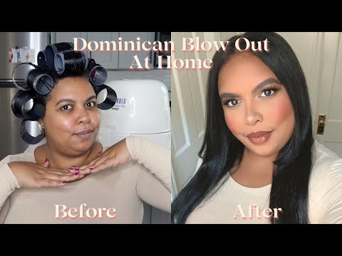 Dominican Blowout At Home On Natural Curly Hair