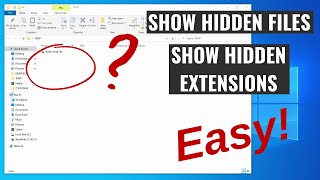 Show hidden files, folders, extensions in Windows