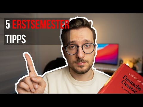 5 Tipps für Erstsemester Jura Studenten | Jurastudium erklärt