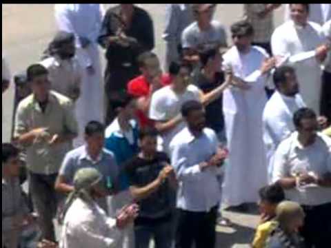 مظاهرة في بلدة الجيزة في ريف درعا في جمعة "أسرى الحرية"
