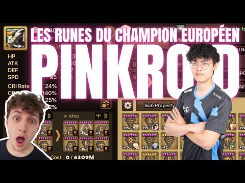 LES RUNES DE PINKROID, LE CHAMPION EUROPÉEN ! LES RUNES DE PORC !? Summoners war