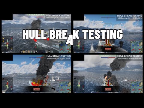 HULL BREAK TESTING - Brooklyn vs Scharnhorst, SMS Bayern, HMS Hood & Kronshtadt
