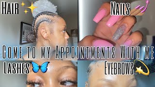 Come With Me to My Back to 📚 Appointments: (hair, nails, lashes, eyebrows🦋)