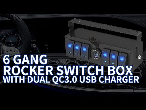 Upgrade Your Ride with the 6 Gang Rocker Switch Box and Dual USB Charger