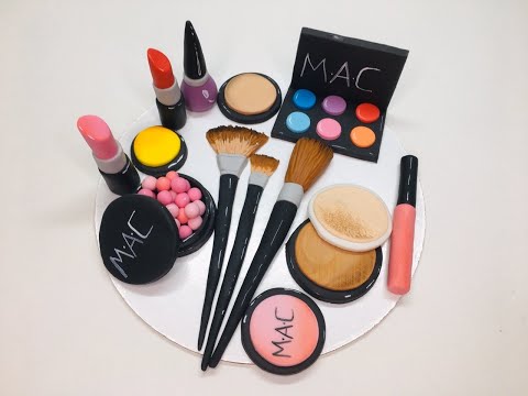 Косметика из мастики на торт ( лепим из мастики кисти, помаду, пудру, румяна и тени )