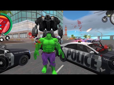 HULK VS Police Robot  in Vegas Crime Simulator 2 - IOS/Android GamePlay ​   @elliotNaxeex ​