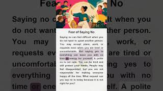 Fear of Saying No #selfimprovement