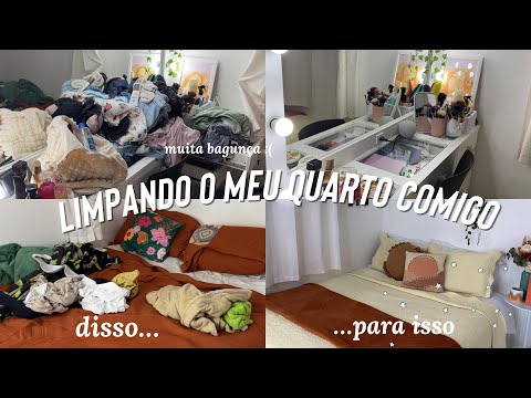 LIMPEZA PROFUNDA &amp; organizando a BAGUNÇA do meu quarto! *isso vai motivar você* ??