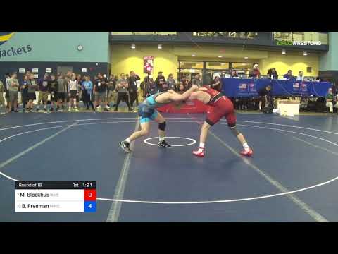 2018 FS WTT Challenge/UWW Juniors 65 Round Of 16 - Michael Blockhus (IAWC) Vs. Ben Freeman (MRTC).