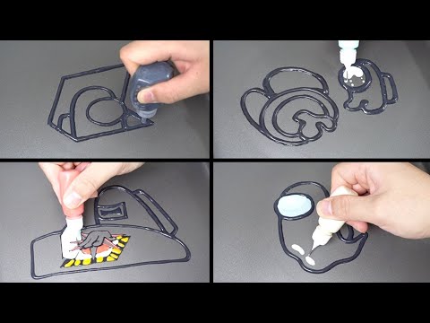 Among us Pancake Art 3 - VENT, IMPOSTOR SUS, BABY, GHOST
