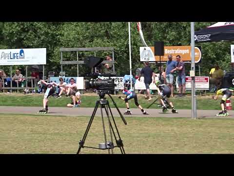 One lap kadetten jongens 1/4 final1 - KPN NK INLINE SKATEN 2019