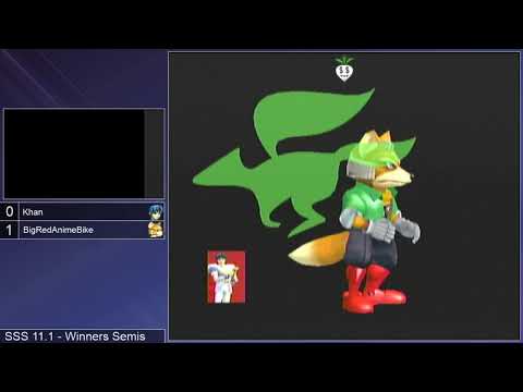 SSS 11.1 SSBM - Khan (Marth) vs. BigRedAnimeBike (Fox) - Melee WSF