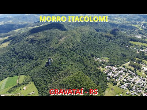 Morro Itacolomi (Gravataí) visto de Cima - Drone 4K