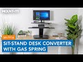 Sit-Stand Desk Converter w/Gas Spring Arm | MI-7916 (Features)