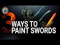 3 WAYS TO PAINT SWORDS!!!! Magma! Crystalline! Energized! | Duncan Rhodes