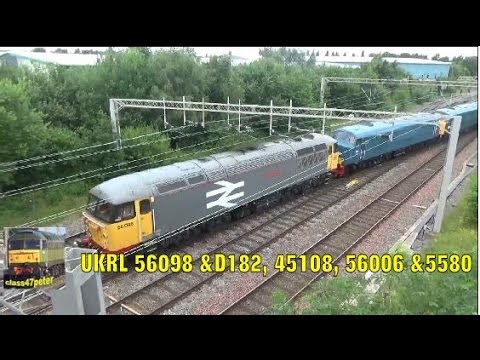 UKRL 56098 Drags D182, 45108, 56006 & 5580 under Pleck Bridge 0Z58