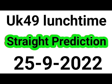 Uk49 lunchtime Prediction || 25-9-2022 || United kingdom daily lottery,