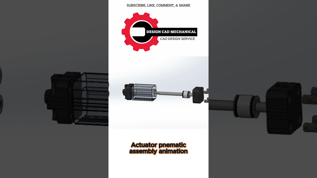 Actuator pneumatic assembly animation