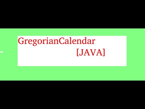 Gregoriancalendar Java