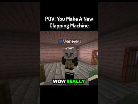 YOU MAKE A NEW CLAPPING MACHINE!! #minecraftshorts  #youtubeshorts #gaming #entertainment
