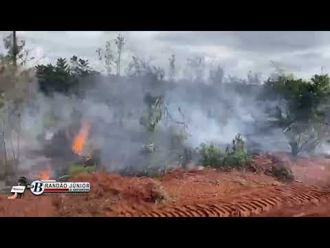 Incêndio de grandes proporções nas proximidades do bosque assusta moradores de Iporã
