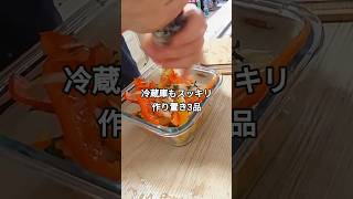 冷蔵庫もすっきり！長期旅行前の作り置き3品