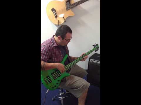 Rod Bustos | DR Strings Neon Green | Warwick Corvette 8 String