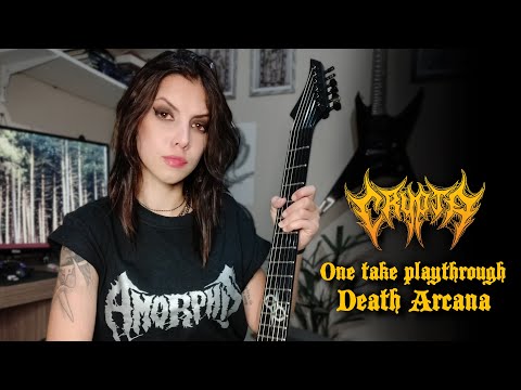 CRYPTA - One Take Guitar Playthrough 'Death Arcana' - By Tainá Bergamaschi