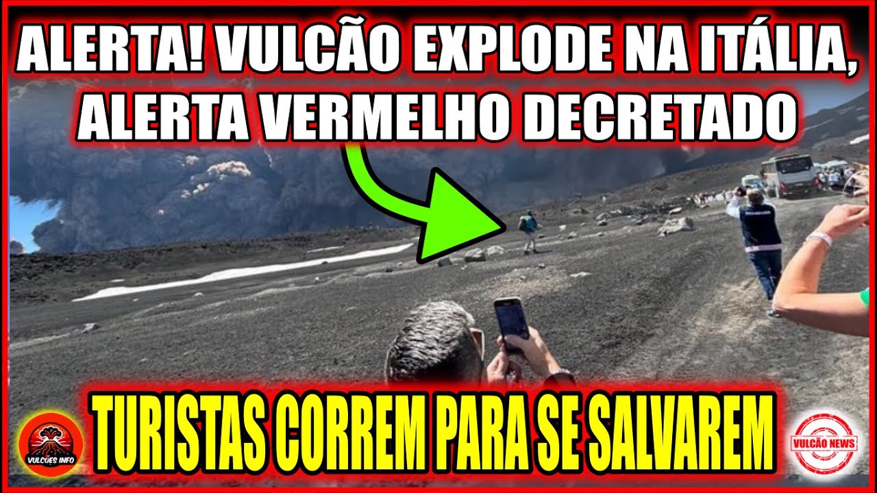 URGENT! ETNA VOLCANO HAS A HUGE EXPLOSION IN ITALY. TOURISTS RUN FOR THEIR LIVES