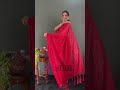 SIRIL Printed Embellished Bandhani Georgette Chiffon Saree Red