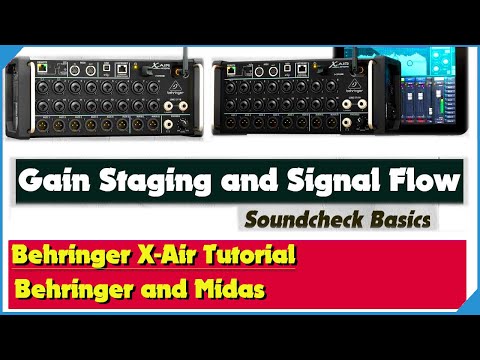 Behringer XR18 Gain Staging and Signal Flow -  Soundcheck Basics - X Air Series - Midas MR18