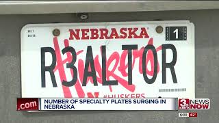 Specialty plates surge in Nebraska