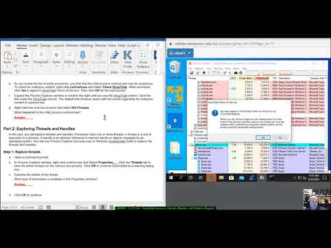 CBROPS - 3.2.11 - Lab - Exploring Processes, Threads, Handles, and Windows Registry