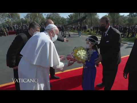 Relive Pope Francis' historic arrival in Baghdad, Iraq, a pilgrim of peace amongst high security