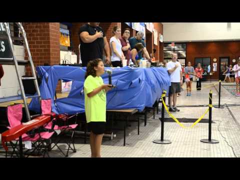 Ava Davis sings the National Anthem @ the Nashville City Swim Meet