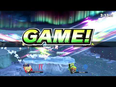 Super Smash Bros. Ultimate Elite! J-AERIAL (Cloud) VS Inkling