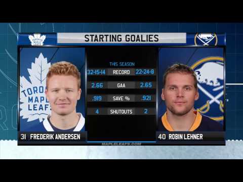 Maple Leafs Game Preview: Toronto at Buffalo - April 3, 2017