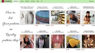 How to add/list Your crochet pattern on Ravelry pattern store
