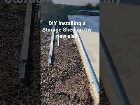 DIY Storage Shed Installation on my newly poured concrete slab