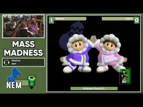 Mass Madness 39 SSBM - Bekvin (Ice Climbers) vs. regEx (Marth) - Melee WR3